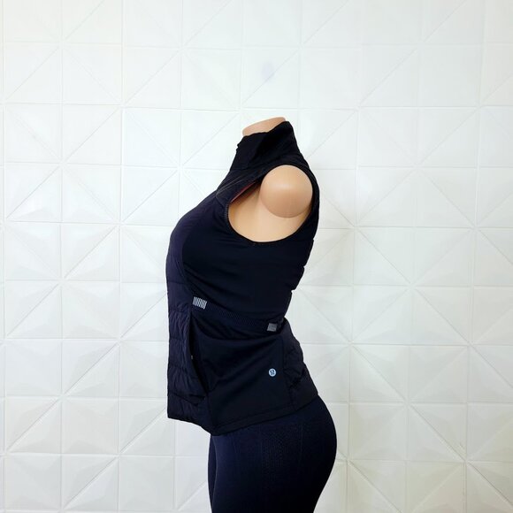 Lululemon Women's Black Down For It All Windproof Sleeveless Puffer Vest Size 6 - Picture 5 of 8